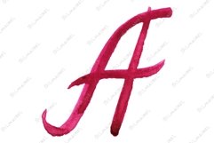 Watercolor A letter ink lettering typographic isolated Product Image 1