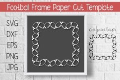 Football Frame Paper Cut Template Design SVG Product Image 1