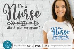 Nurse svg, what's your superpower svg - a funny nurse svg Product Image 1