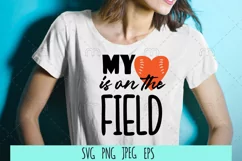 Football SVG .My heart is on the field Product Image 1
