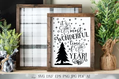 It's The Most Wonderful Time Of The Year Christmas SVG DXF Product Image 1