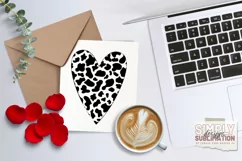 Cow Spots Heart Design | Valentine Sublimation | Png Product Image 2