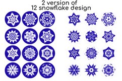 Christmas Stickers. Snowflake Stickers. Snowflake SVG Labels Product Image 2