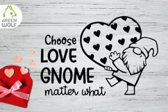 Gnome svg Choose love Valentine gnomes svg files for cricut Product Image 2