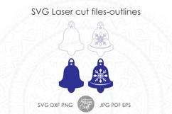 Christmas bells SVG, laser cut Christmas ornament Product Image 4