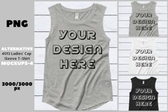 Alternative 4013 Ladies' Cap Sleeve Flat T-Shirt Mockups - 6 Product Image 1