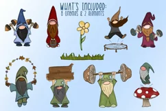 Fitness Gnome Bundle|Gnome Clipart|Fitness Illustrations|PNG Product Image 2