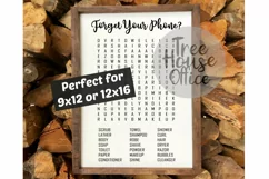 Forget Your Phone SVG DXF PNG jpeg Forgot Phone Word Search Product Image 1