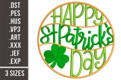 Happy St Patrick's Day|Embroidery design Product Image 1