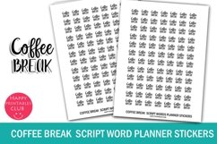 Coffee Break Planner Sticker I Script Words Planner Stickers Product Image 1