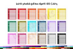 100 Work list schedule full box planner stickers clipart box Product Image 1