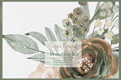 Green ground. Watercolor flowers Product Image 7