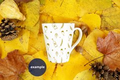 Autumn Latte mug mockup, Fall White mug mockup PSD Product Image 3