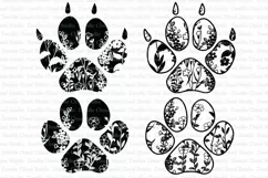 Floral Pet Paw SVG, Dog svg, Cat svg, Floral Paw Print SVG. Product Image 9