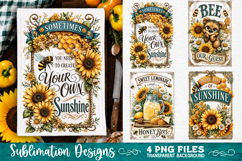 Sunflower Kitchen Towels PNG Sublimation Designs 4 Files Product Image 2