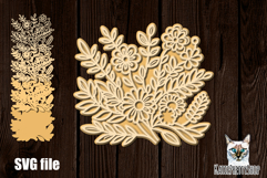 3d layered papercut Flower svg, multilayered spring flowers Product Image 1