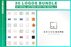 30 LOGOS BUNDLE OF INITIAL LETTERS WITH THE INITIAL C Product Image 1