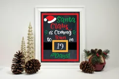 Christmas Countdown SVG Cut File - Santa SVG File Product Image 2
