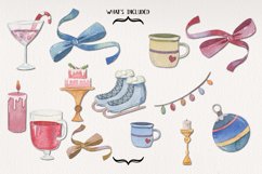 Christmas Fun Watercolor Elements Hand Painted Clipart Product Image 2