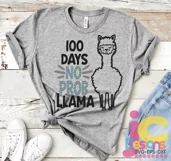No probllama svg, 100th day of school 100 days of school svg Product Image 2