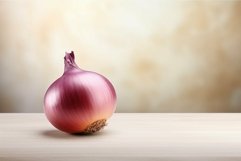 Fresh whole red onion on wooden surface Product Image 1