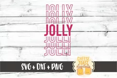 Jolly - Christmas Mirror Word SVG PNG DXF Cut File Product Image 2