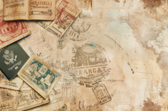 Vintage Traveling Background Wallpaper Product Image 1