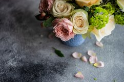 Beautiful floral card concept with fresh roses Product Image 1