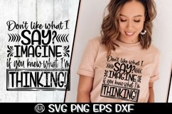 Don&#039;t Like What I Say - Imagine - What I&#039;m Thinking SVG PNG Product Image 1