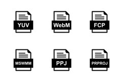 Set Of File Formats Icons Product Image 1