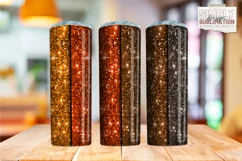 Fall Colored Sequin 20 oz Skinny Tumbler Wrap| Png Product Image 2