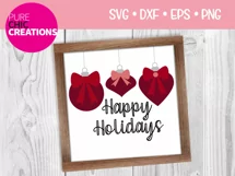 Christmas SVG|Happy Holidays|SVG DXF PNG EPS Product Image 2