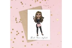 Hairdresser Hairstylist Character Bundle Clipart PNG Product Image 6