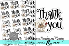 Puppy Dog Thank You Print and Cut Stickers Product Image 2