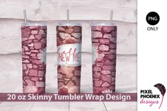 Hello New Me Sublimation Design for skinny tumbler Product Image 1