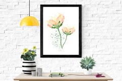 Fluid Ink Flower Poster Printable. Alcohol Ink Wall Art. Abs Product Image 1