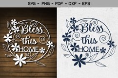 Bless This Home Paper Template SVG Design Product Image 1