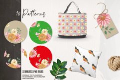 Floral Spring Watercolor Seamless Patterns Bird Pretty Product Image 3