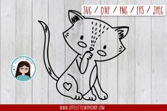 Love cat svg, dxf, png, eps Product Image 1