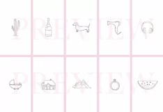 Instagram Story Highlights Icons Set of 62 Hand Drawn Product Image 4
