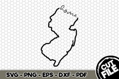 New Jersey State Home Border - SVG Cut File n669 Product Image 1