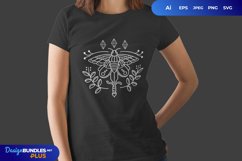Monogram Moth and Dagger SVG Product Image 1