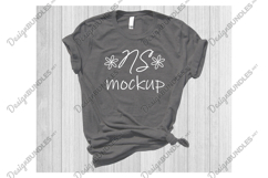 Bella Canvas 3001 Tshirt Mock-up DEEP HEATHER Product Image 1