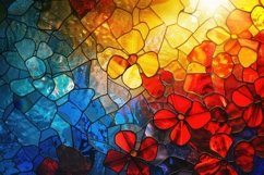 Multicolor Stained Glass Background Wallpaper Product Image 1