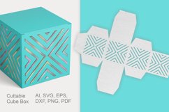 Square Ornaments 1 Cuttable Gift Box Repeating Holes SVG Product Image 1
