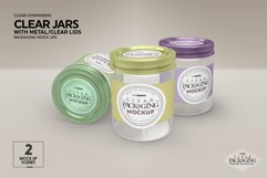 Clear Jars with Metal /Clear Lids Mockup Product Image 6