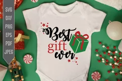 Best Gift Ever Svg. Christmas Baby Announcement Png Product Image 1