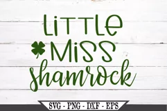 Little Miss Shamrock St. Patrick's Day Baby SVG Graphic Product Image 2