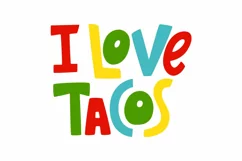 I love tacos hand drawn lettering quote. SVG/PNG/EPS/JPG Product Image 2