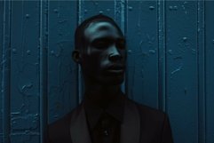 Mysterious man in blue tones Product Image 1